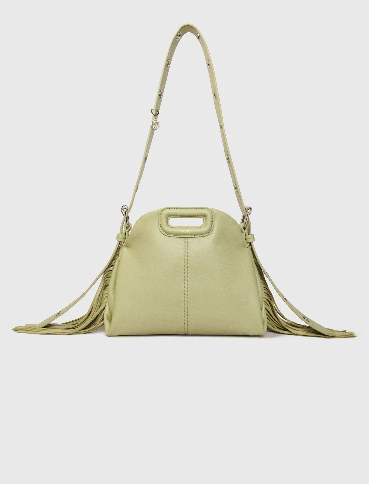 【3WAY仕様】MAJE フラワークロシェ ミニ MISS M バッグ Crochet-knit mini Miss M bag White For Women | Maje