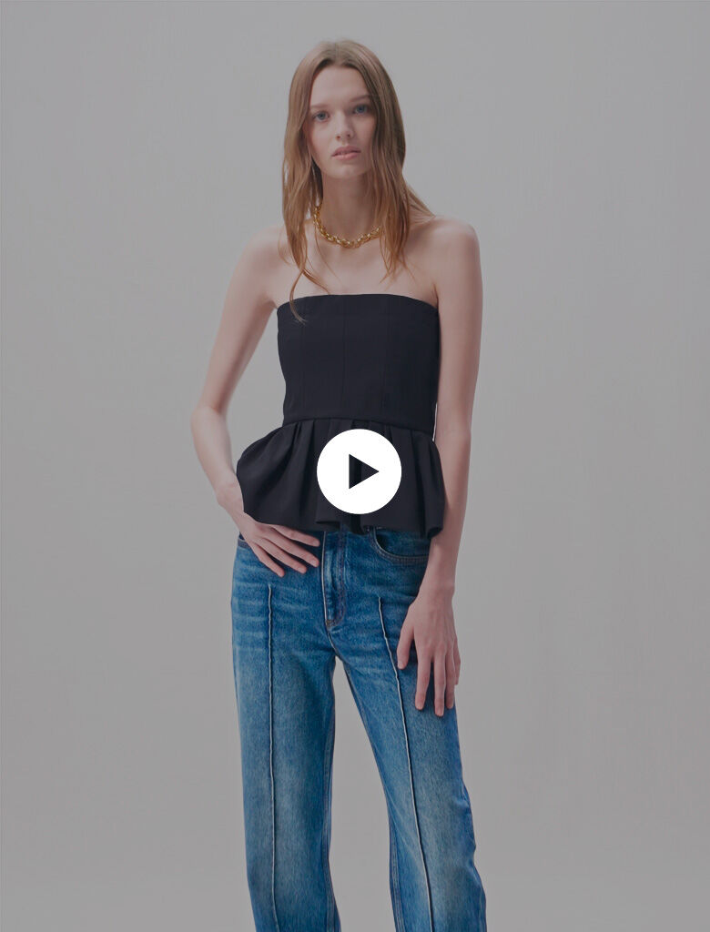 Bustier top with basque Tops Maje
