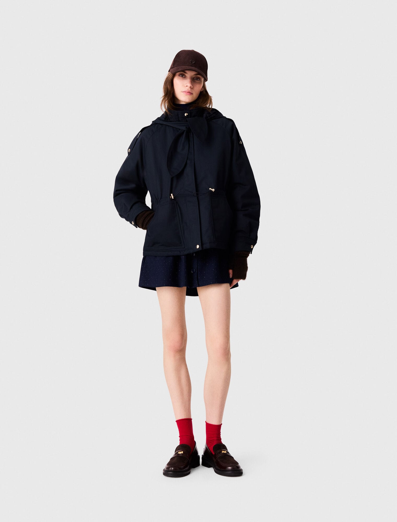Mid-length quilted parka