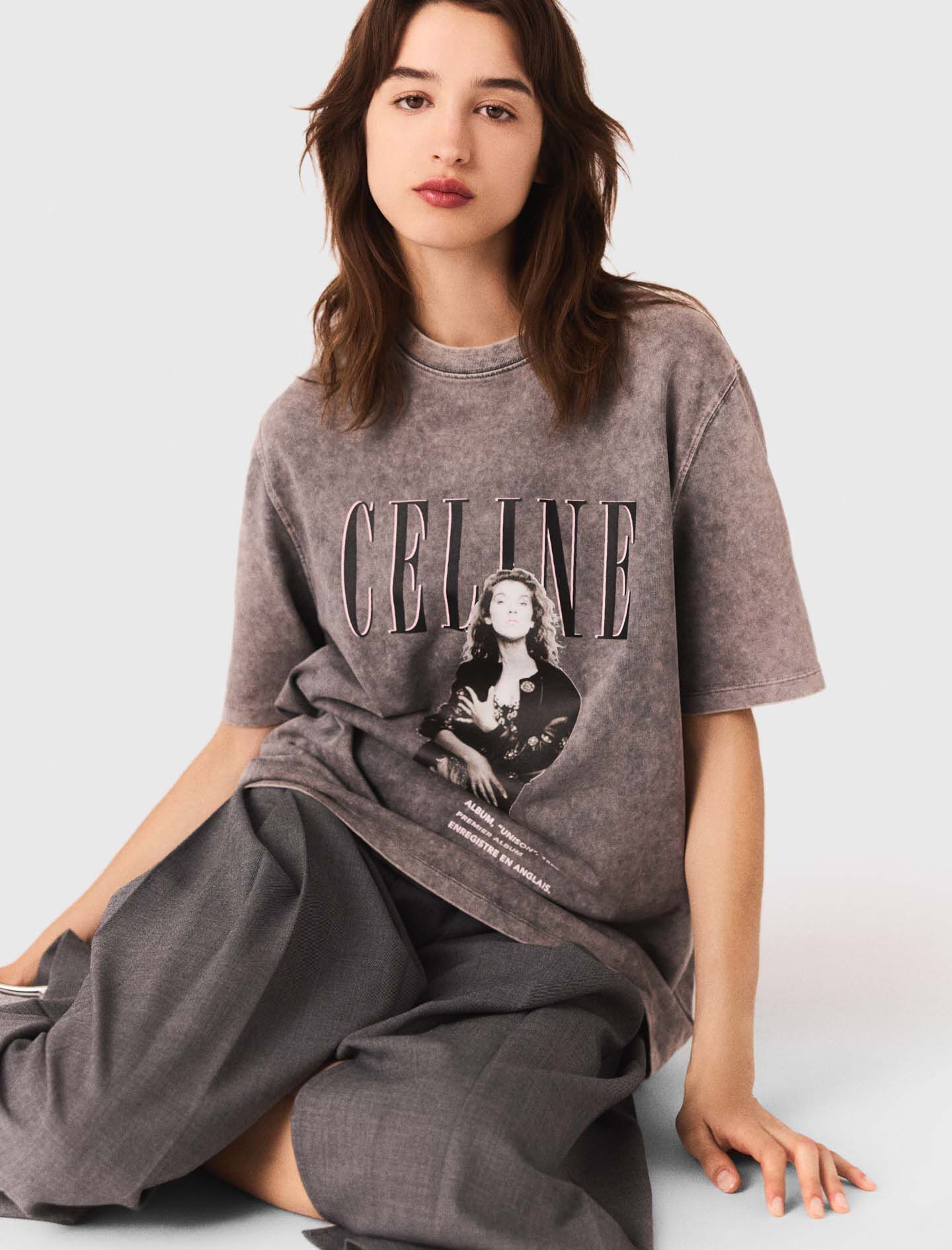 Maje x Céline Dion T-shirt Black / Gray for Women | Maje