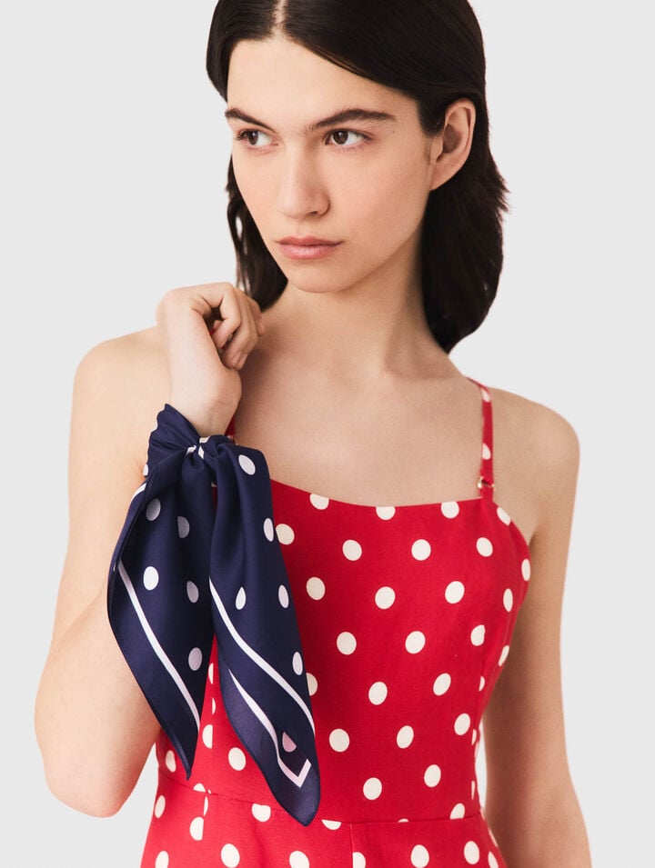 Silk polka dot bandana