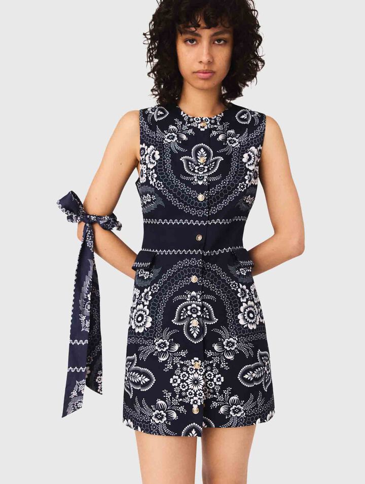 Patterned shift dress