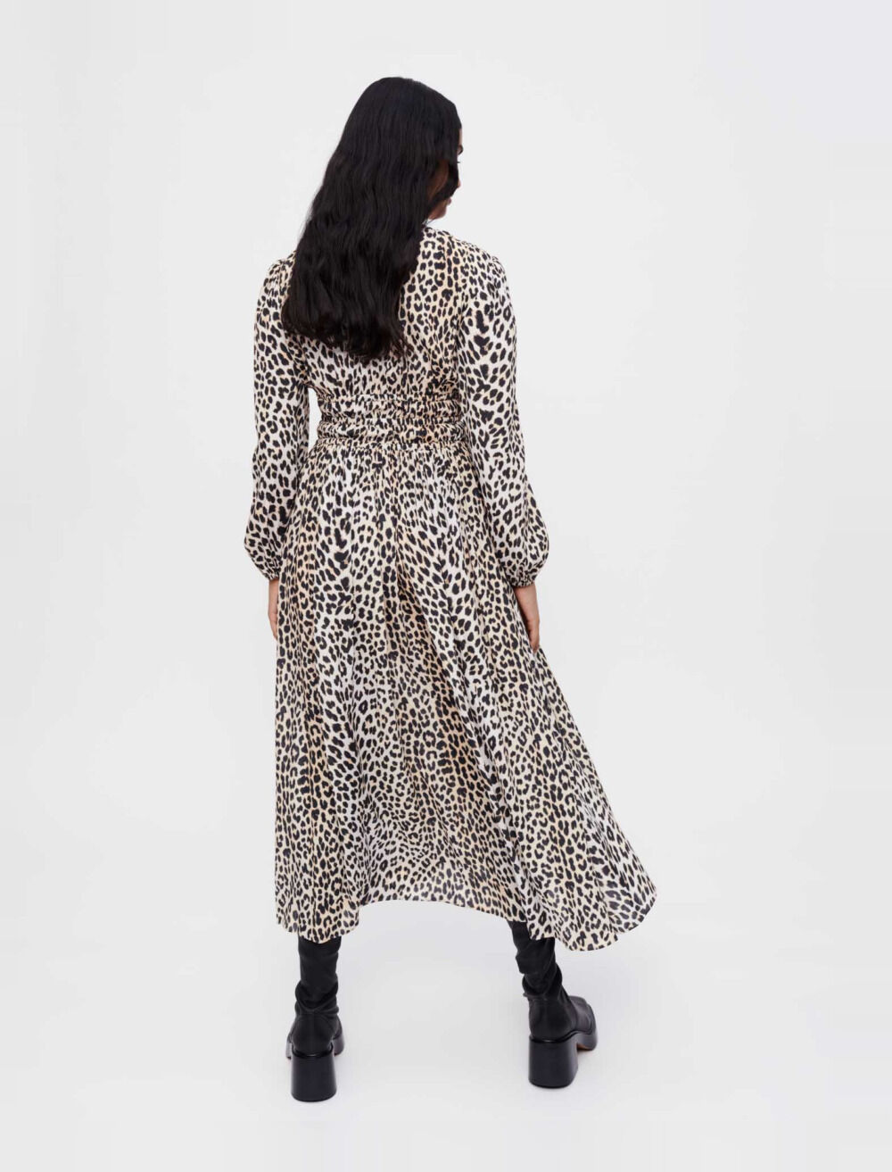 Leopard print viscose maxi dress Offline Dresses Maje