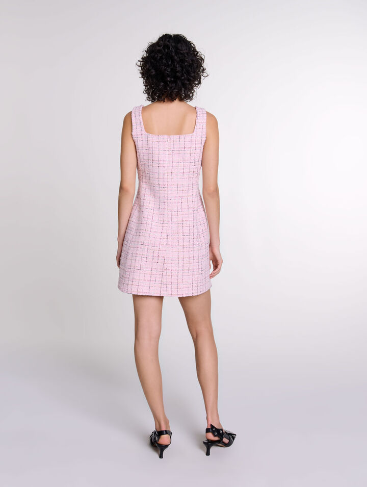 Sleeveless tweed dress