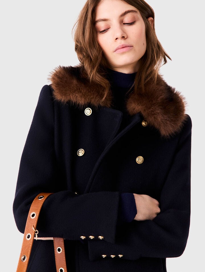 Wool blend coat