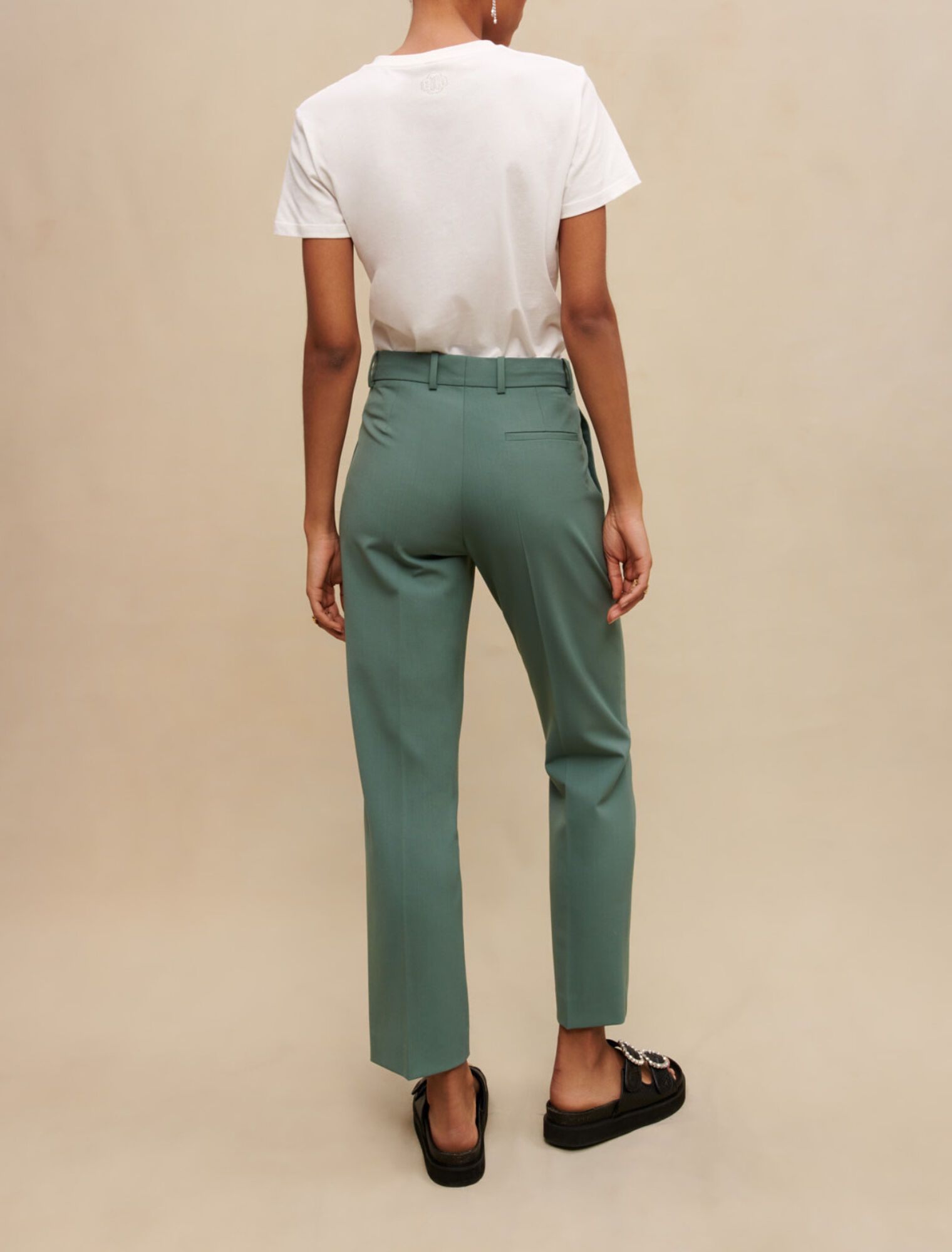 Straight-cut tailored trousers