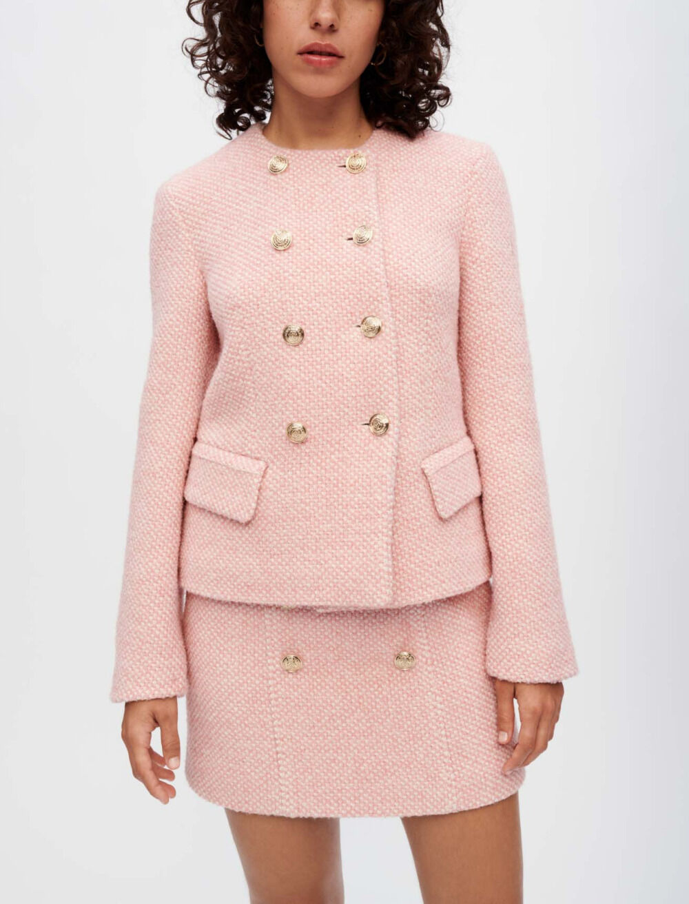 Maje pink coat top