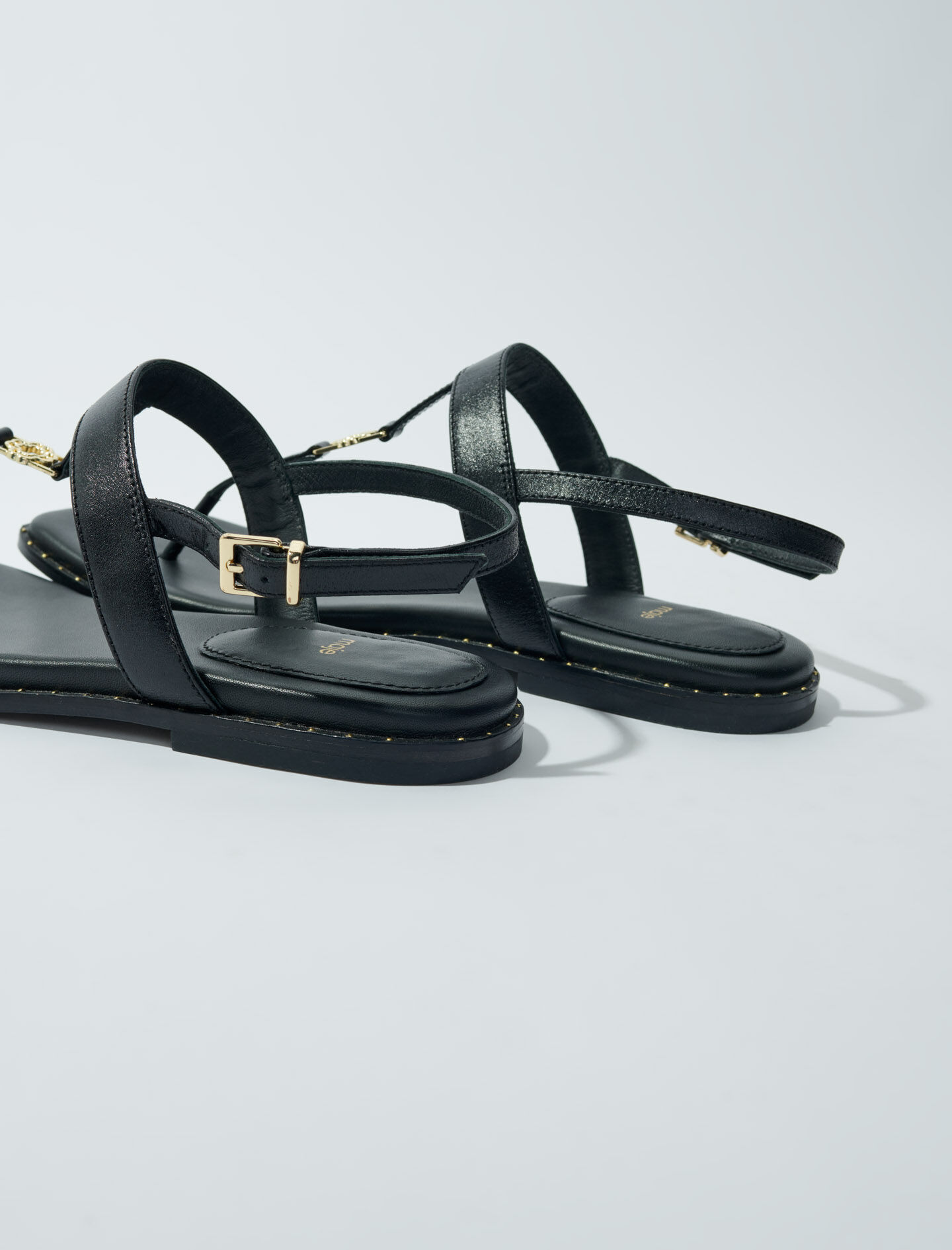 MAJE [マージ] Woven Strap Flat Sandals Raffia-effect flat sandals Natural For Women | Maje