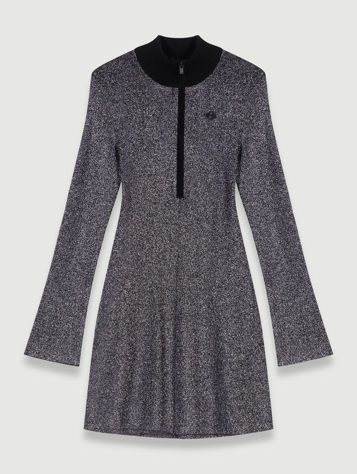 Short glittery knit dress