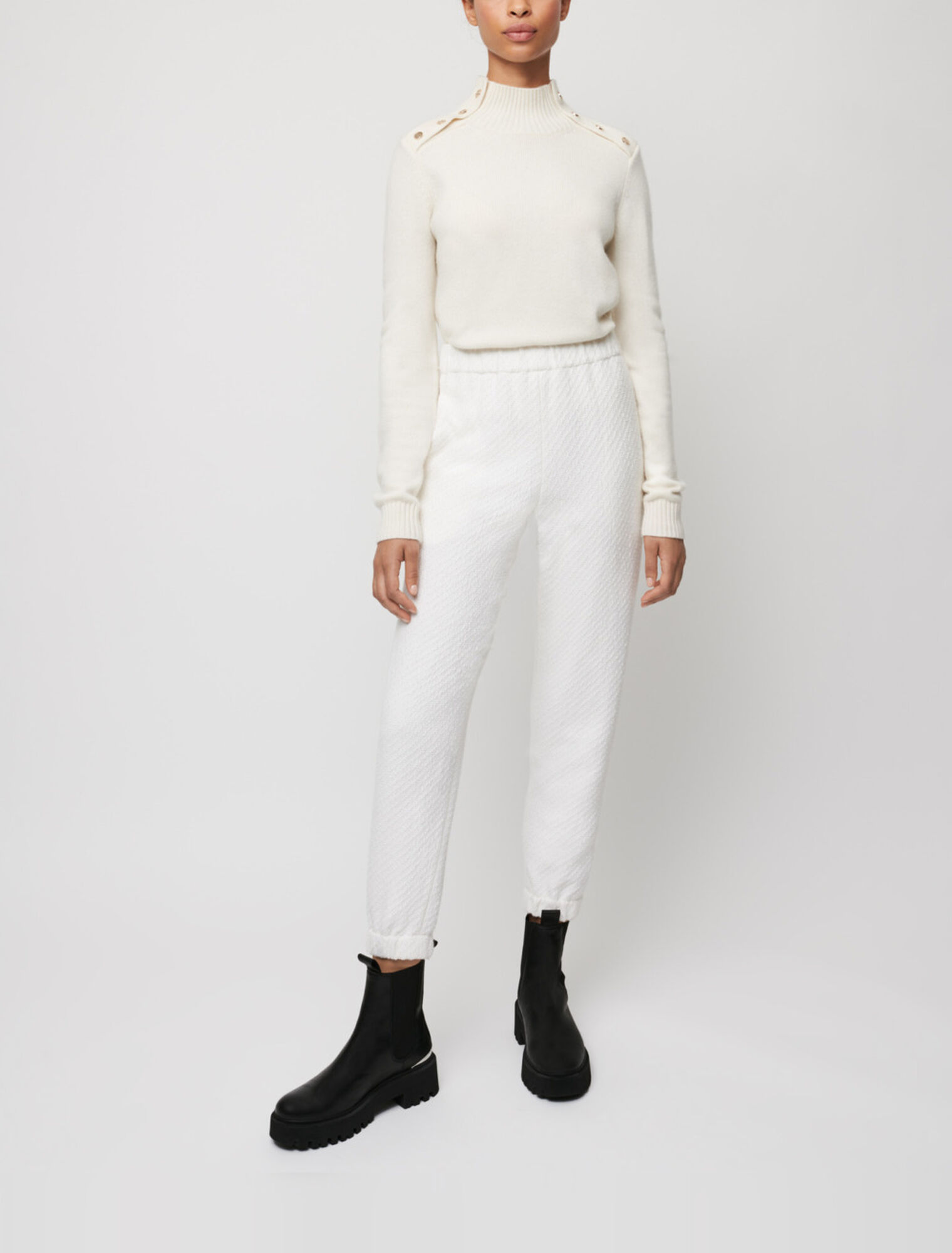 Tweed-style jogging pants
