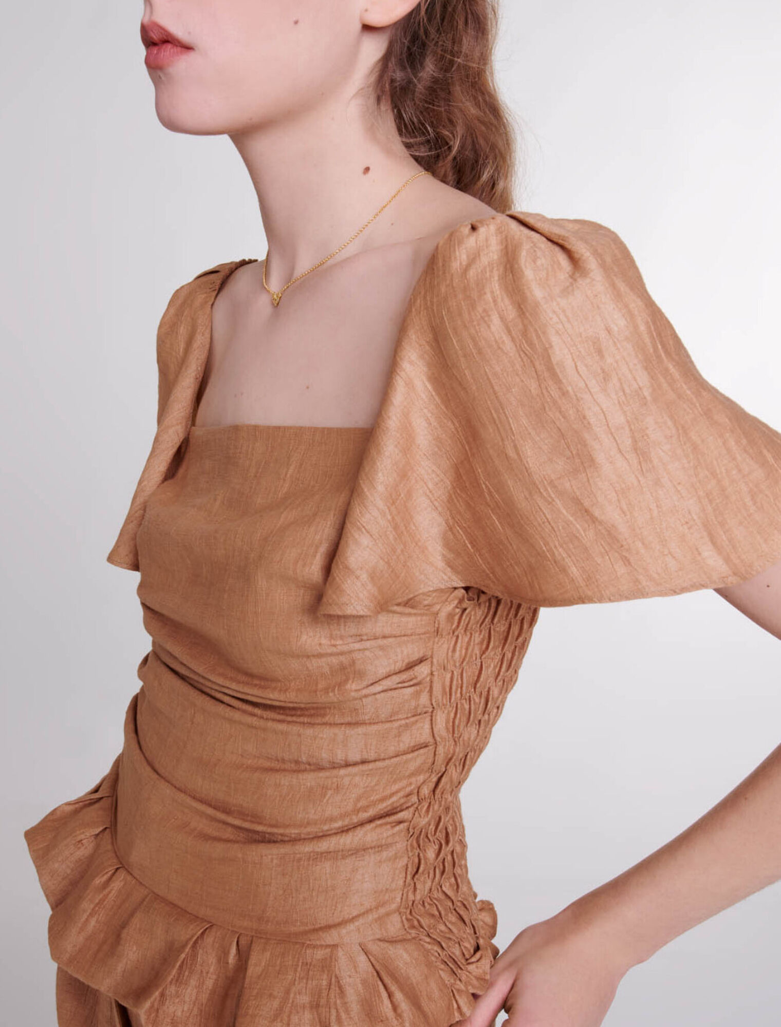 Ruffled linen top