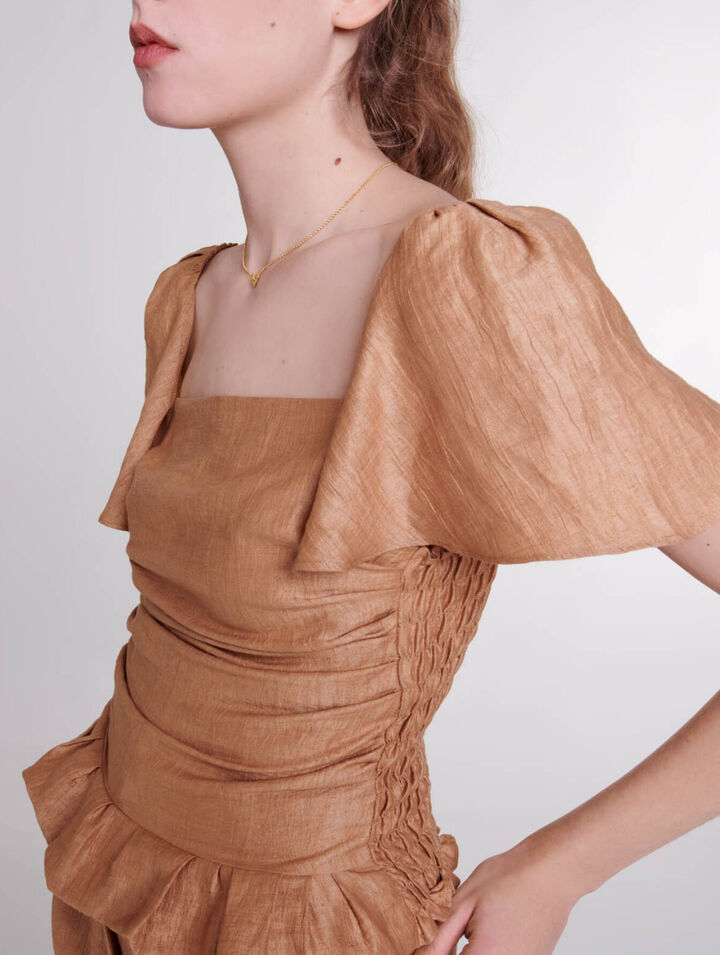 Ruffled linen top