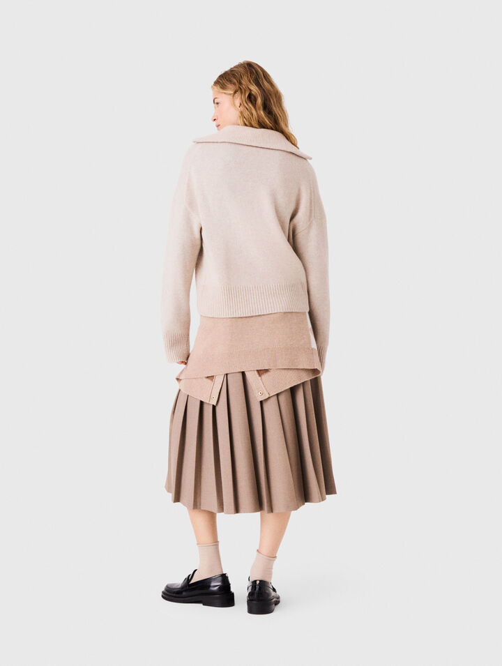 Zip-neck cashmere jumper