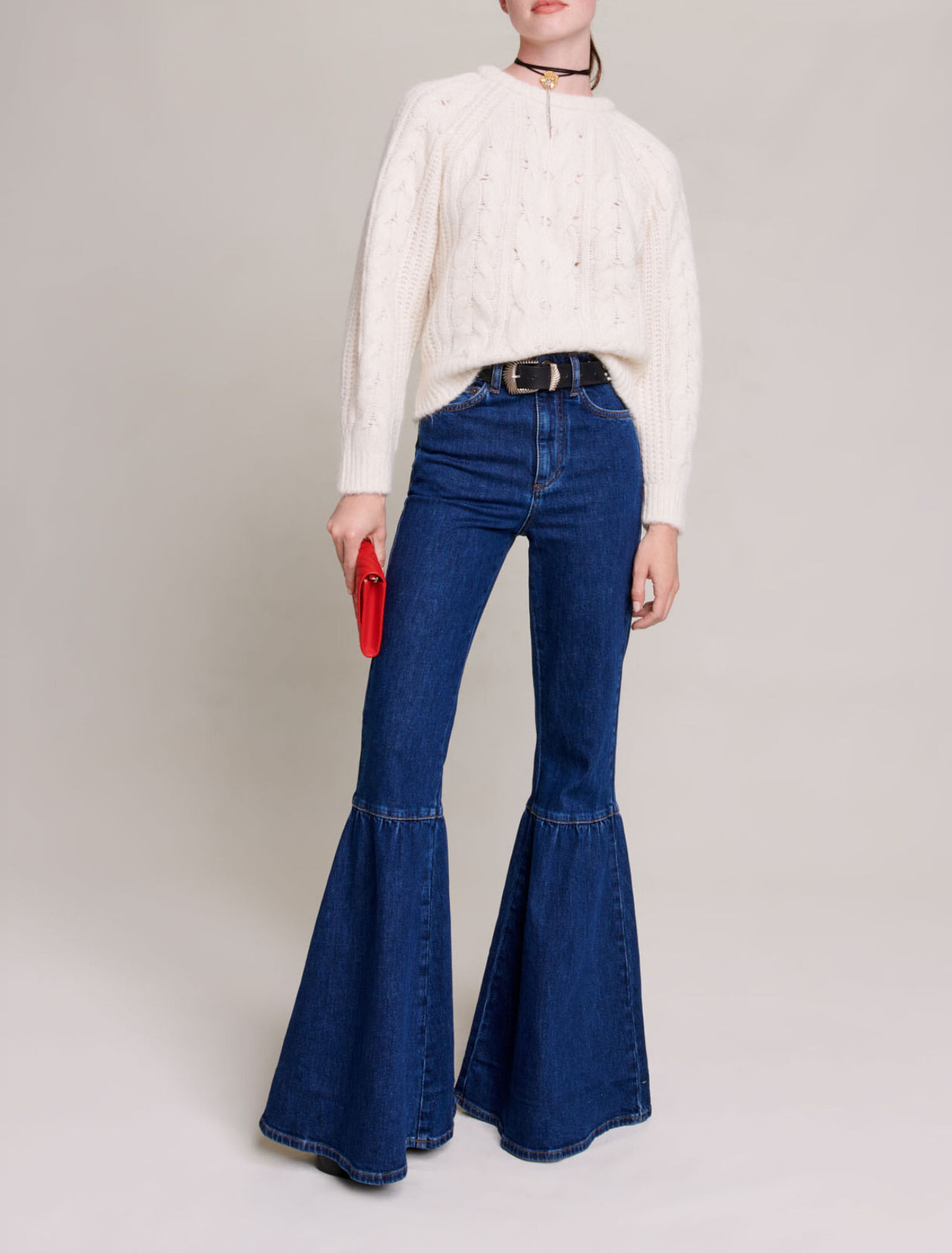 Cable knit jumper