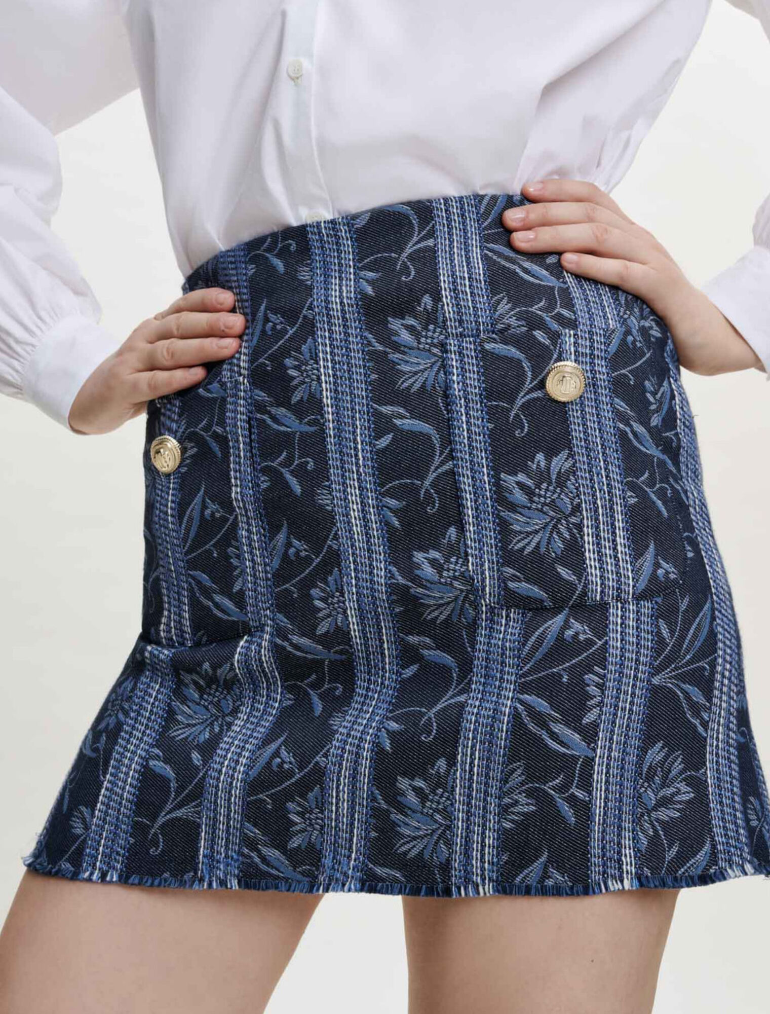 Jacquard trompe l'oeil shorts
