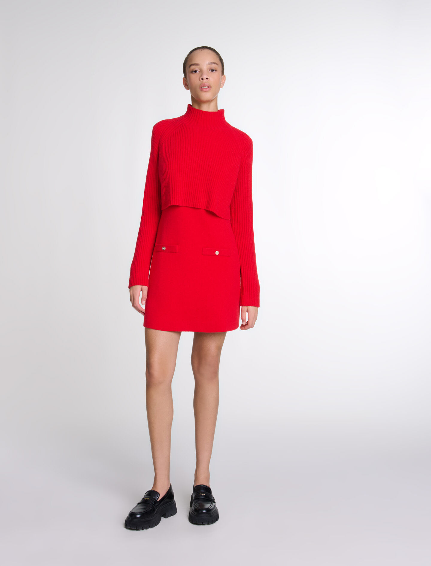 Maje red dress top