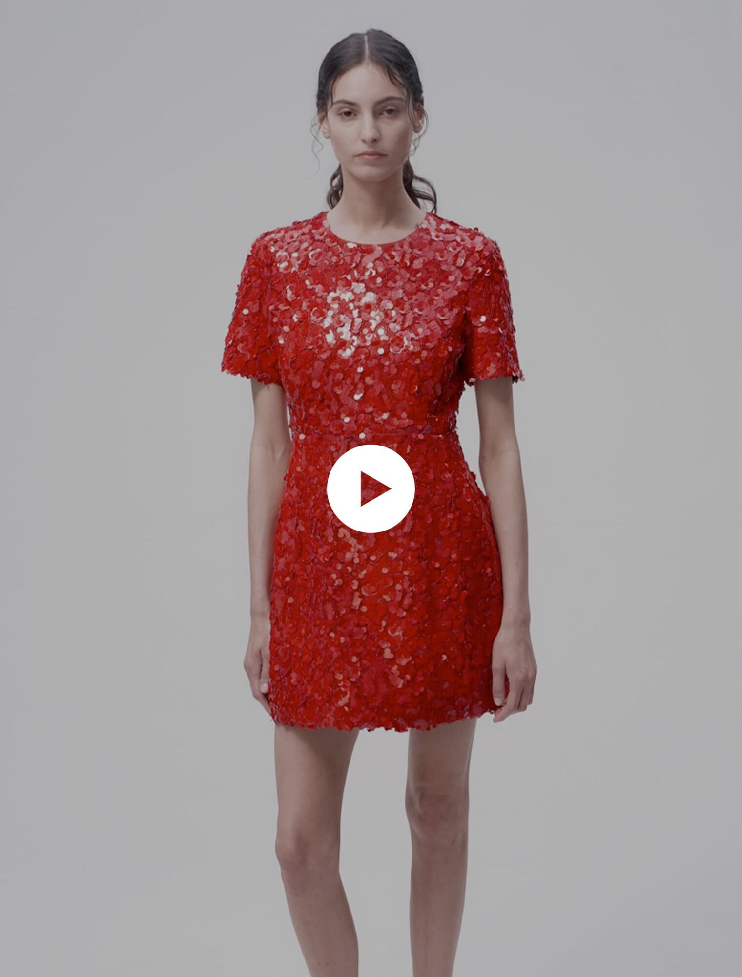 Short sequinned floral dress