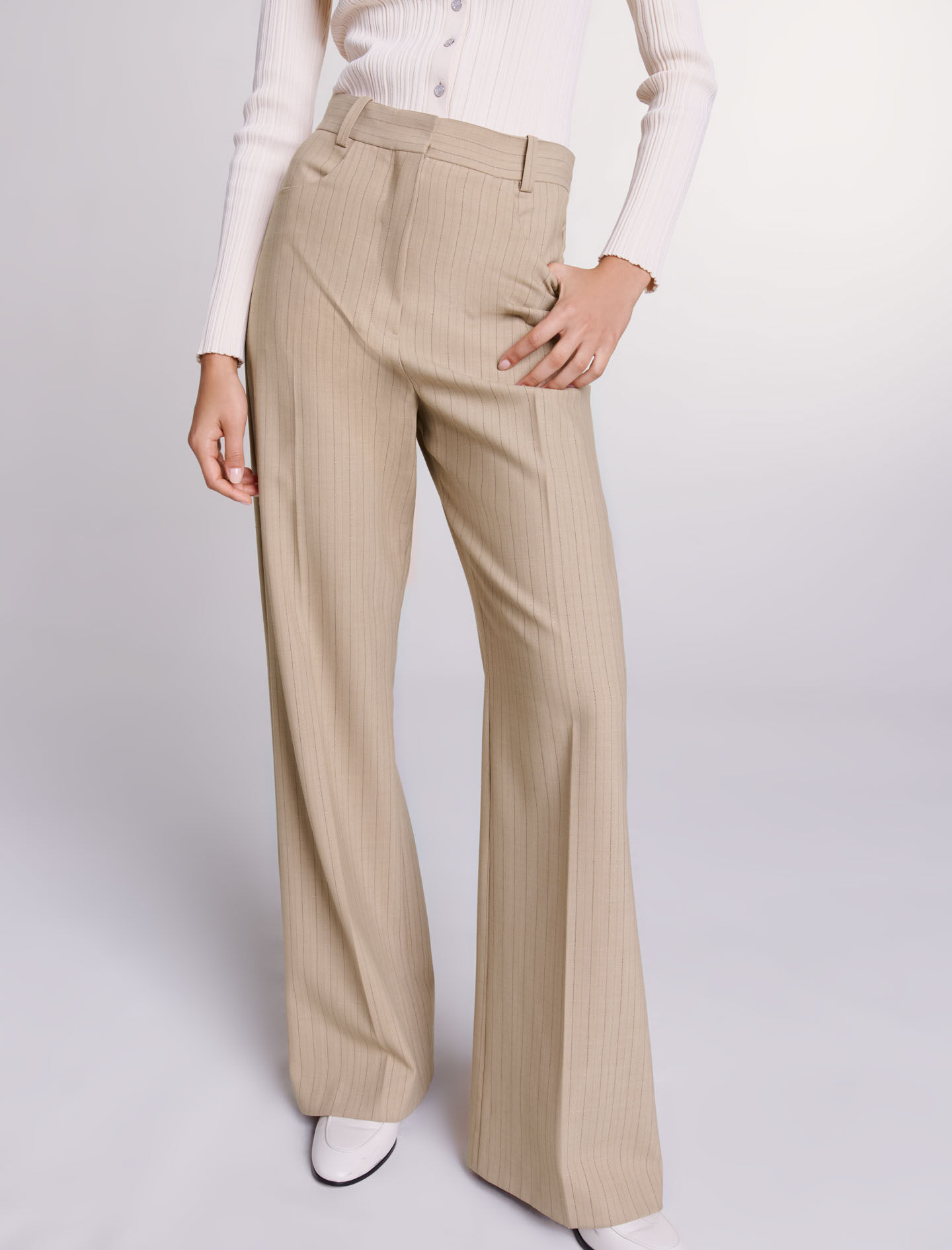 High-waisted trousers