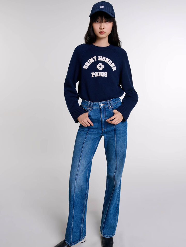 Straight-leg jeans