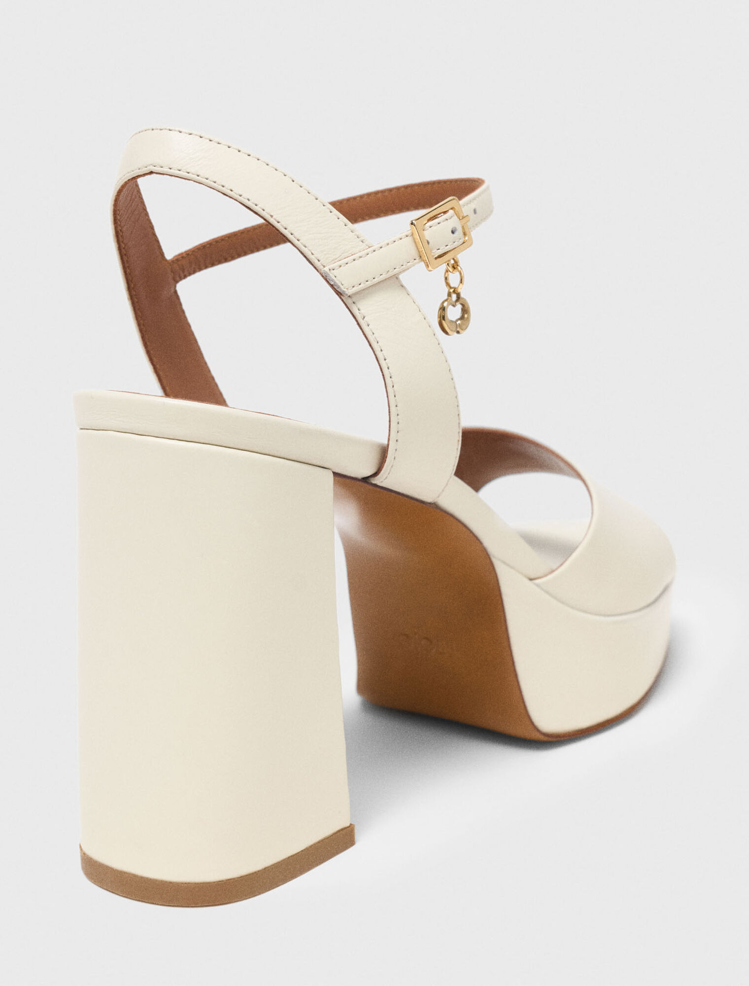 Leather platform sandals