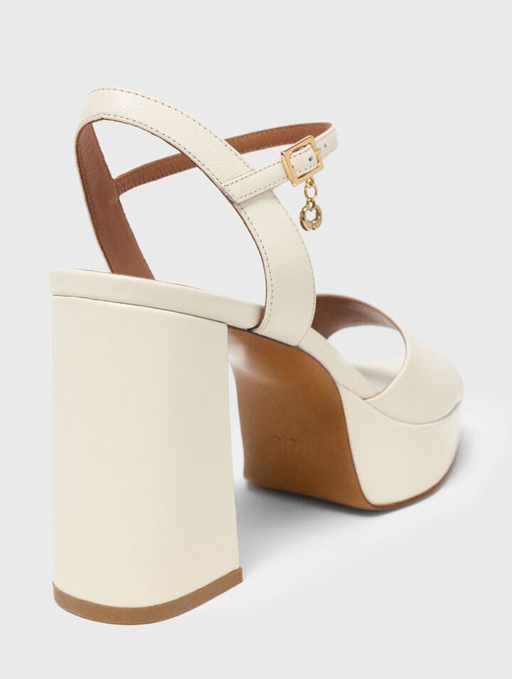 Leather platform sandals
