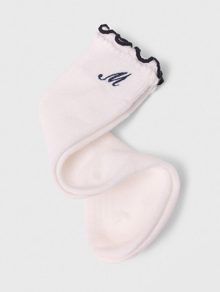 Cotton pointelle socks