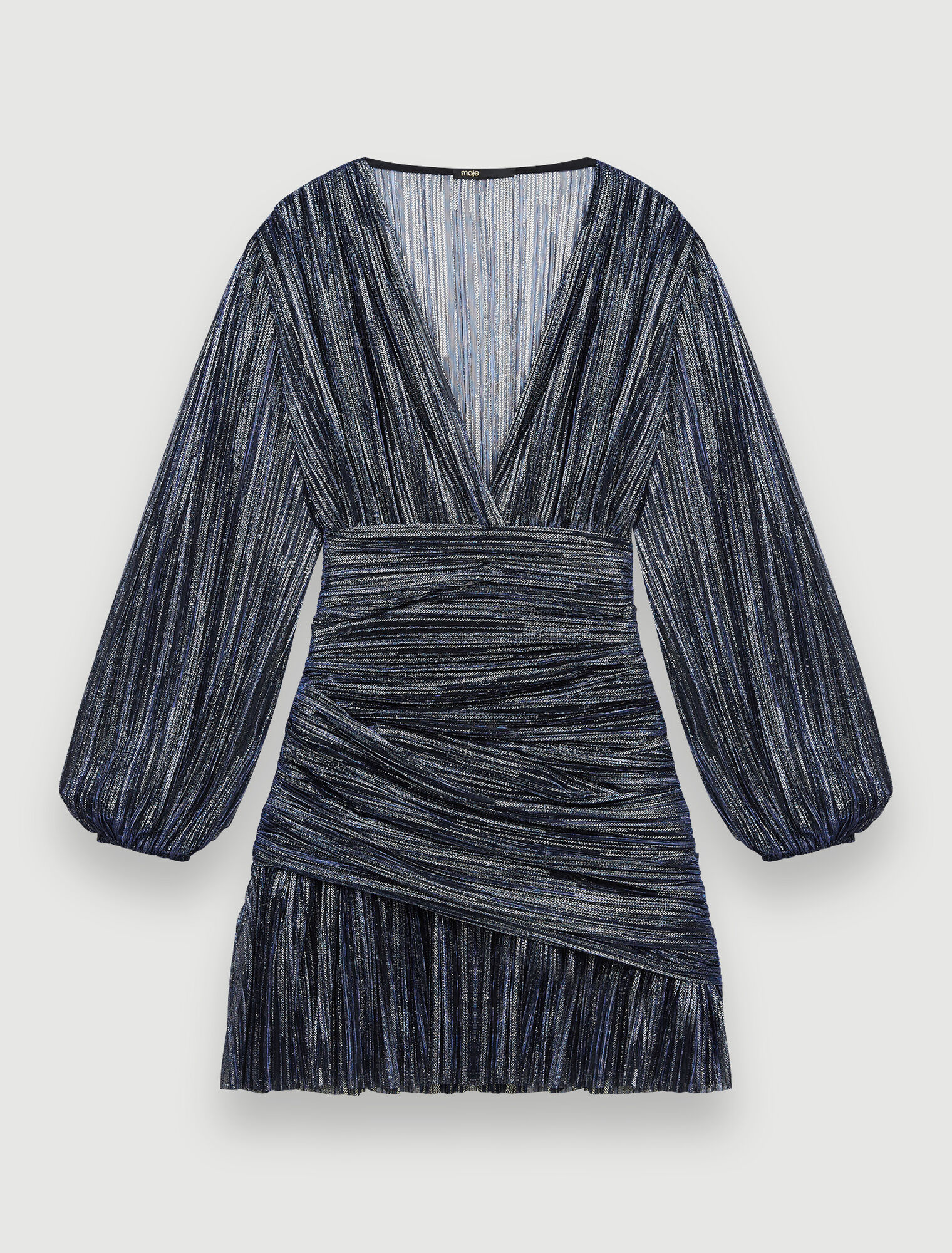 Fully draped lamé dress