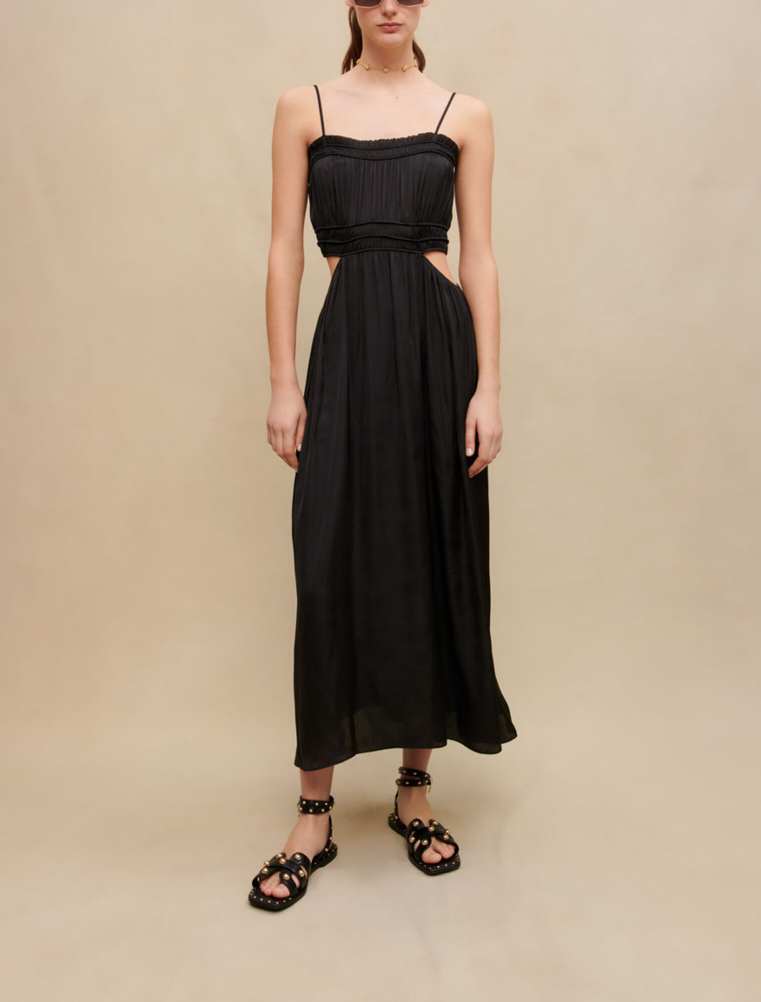 Long satin dress