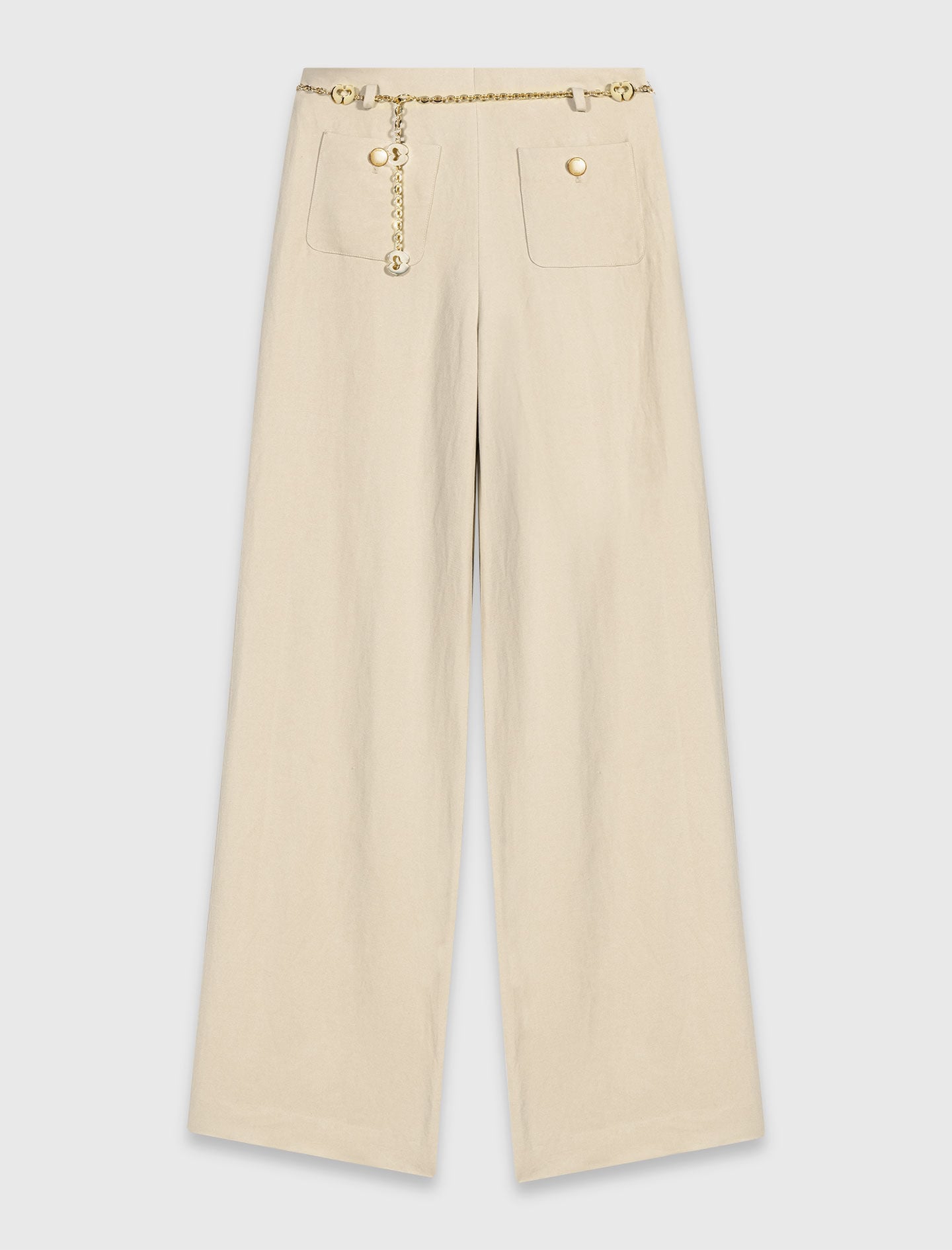 Linen blend suit trousers 6