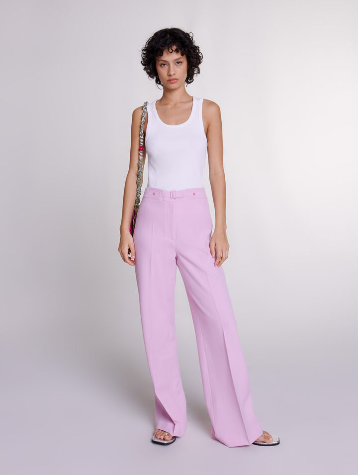 Wide-leg suit trousers