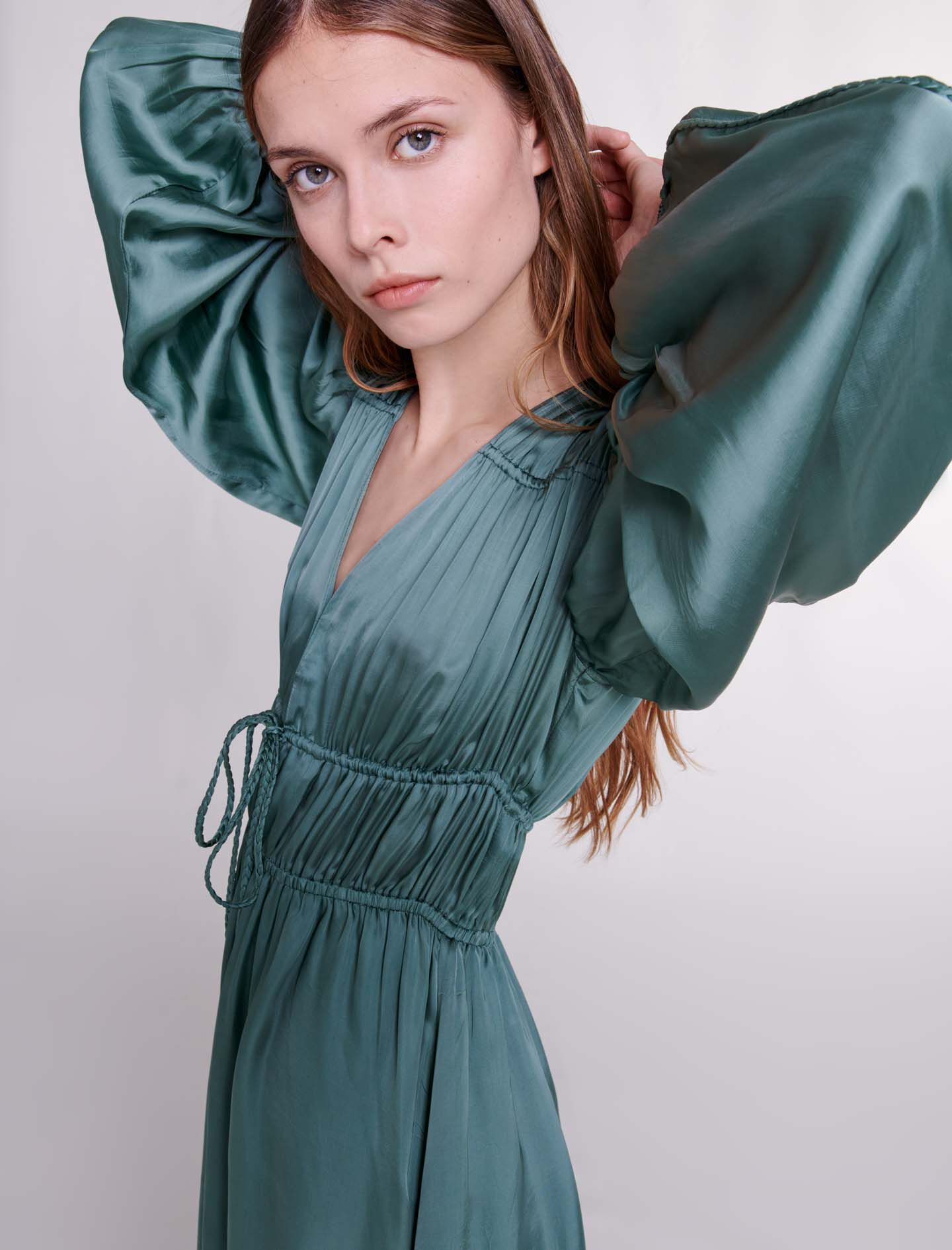 Satin look maxi dress