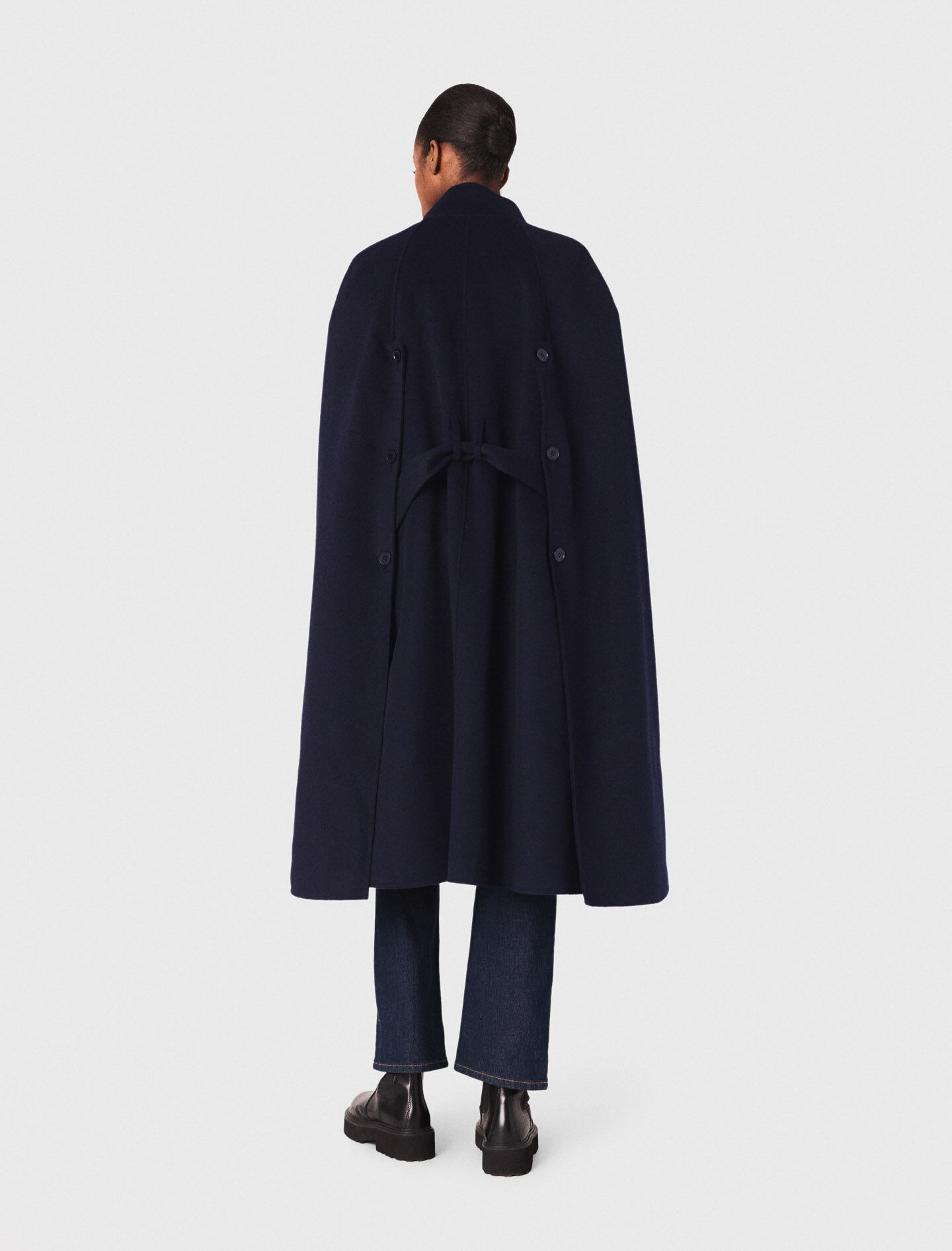 【YENN】DOUBLE FACE CAPE JACKET Oversized Double-Faced Cape Coat | Banana Republic