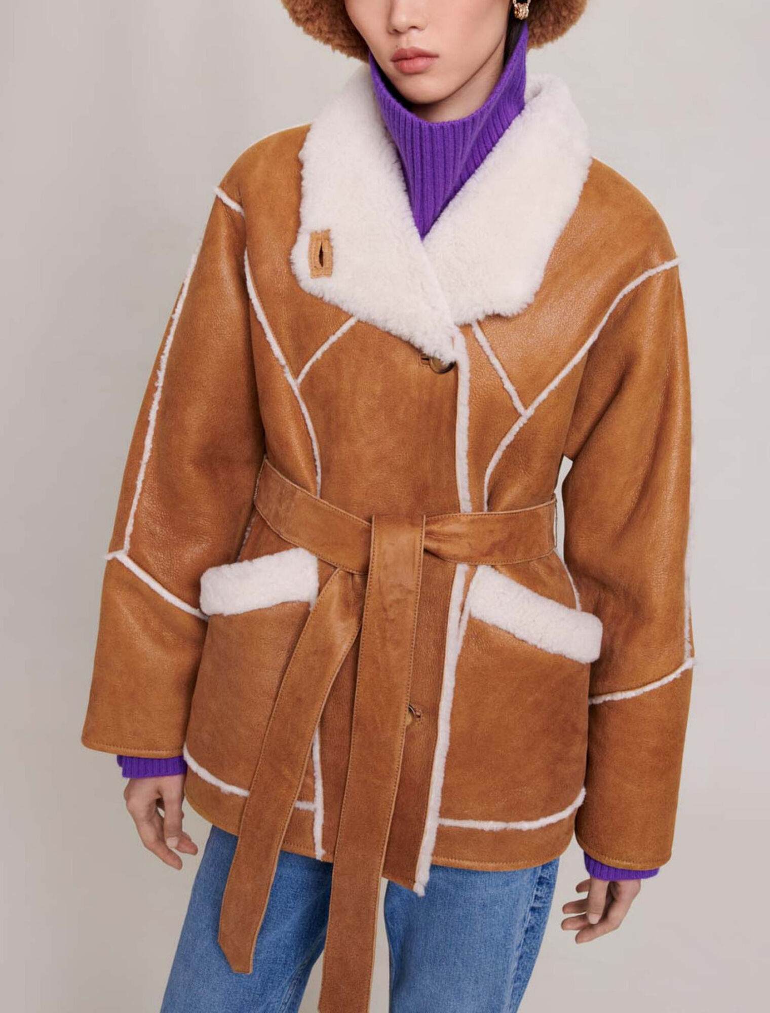 Short fleece coat