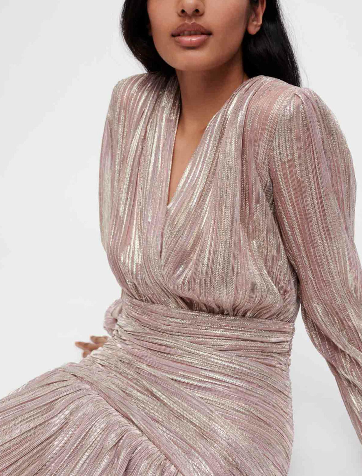 Lurex draped dress
