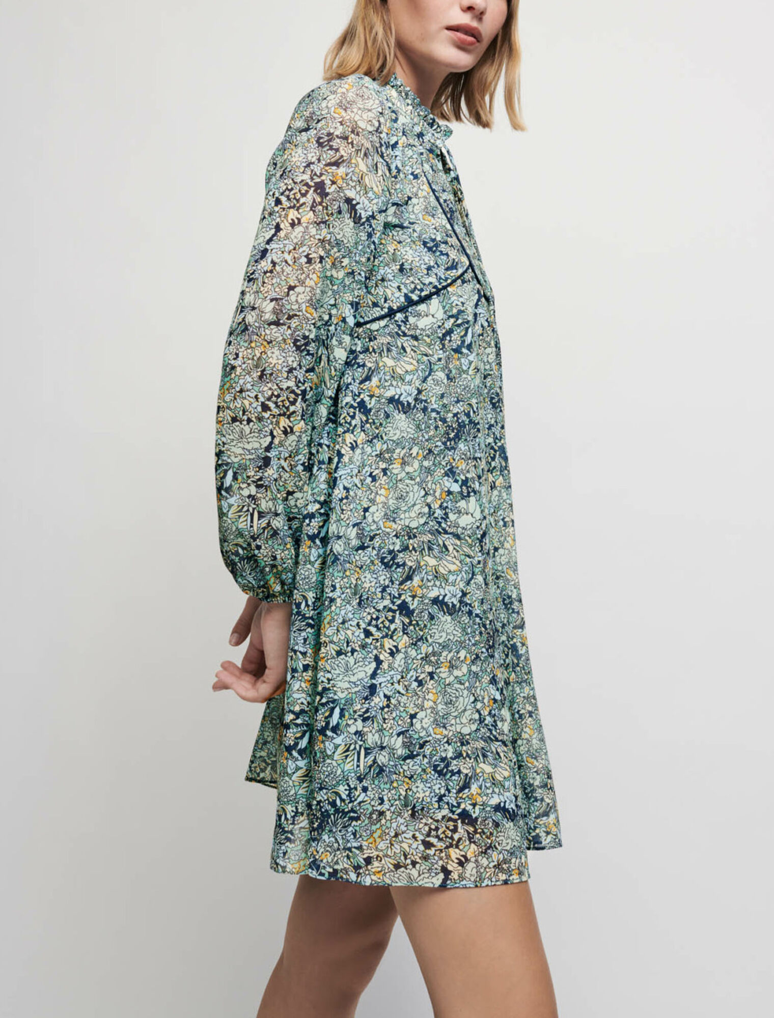 Printed chiffon dress