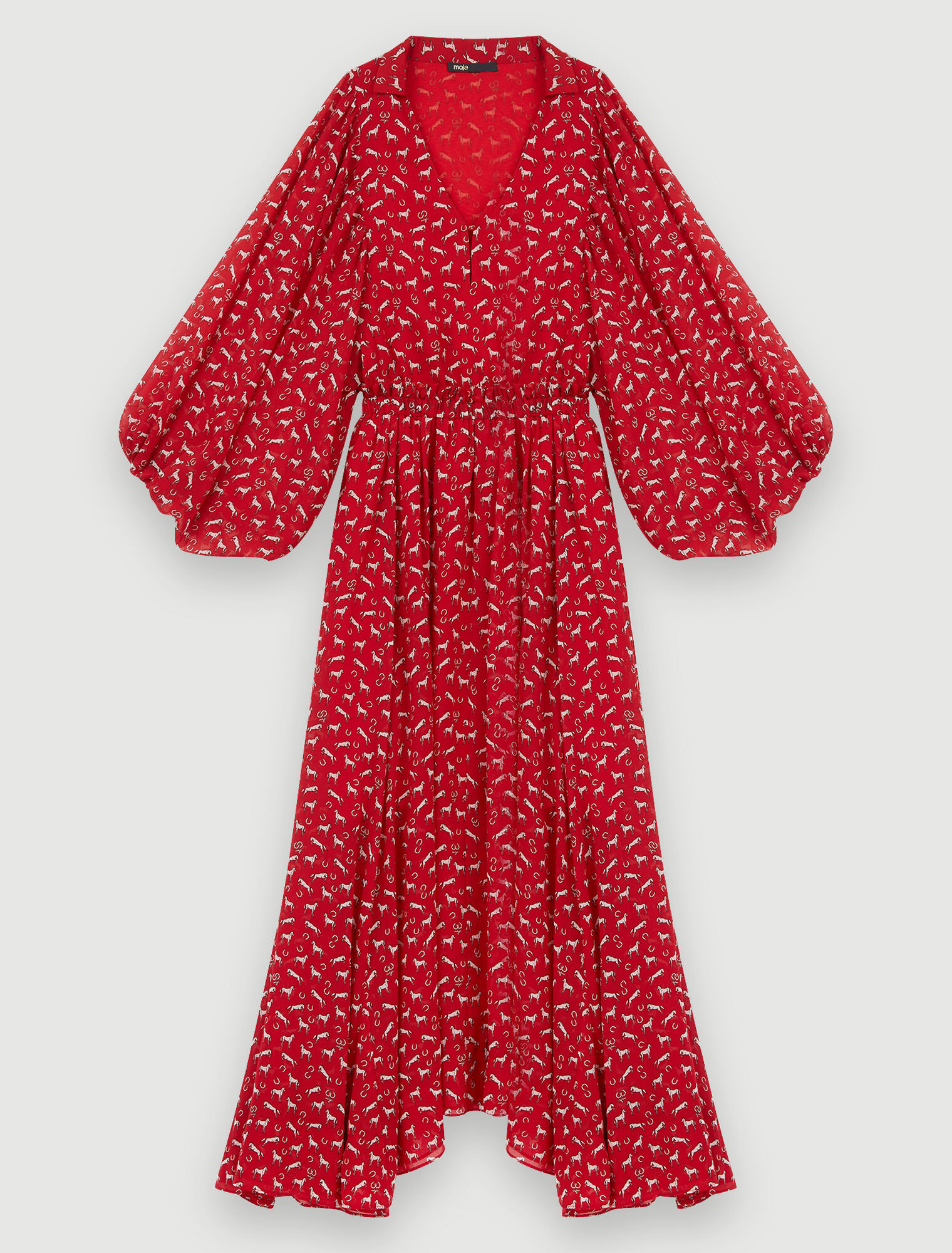 Horse print chiffon dress