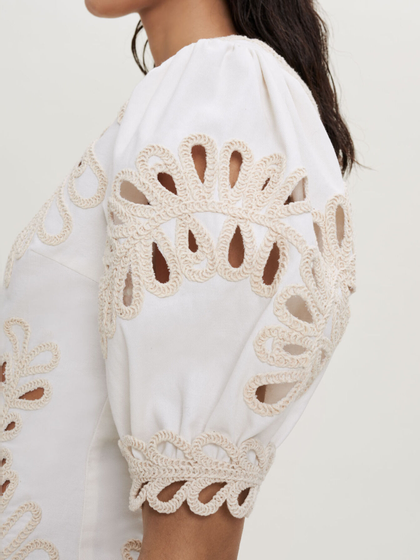 majeページ Maje lace-trim Jersey Top | Black | FARFETCH PL