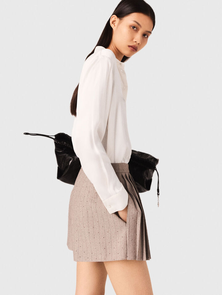 White silk shirt