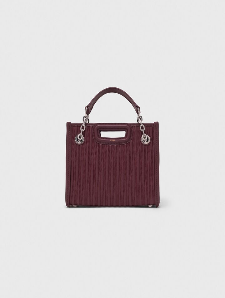 Mini quilted leather tote bag