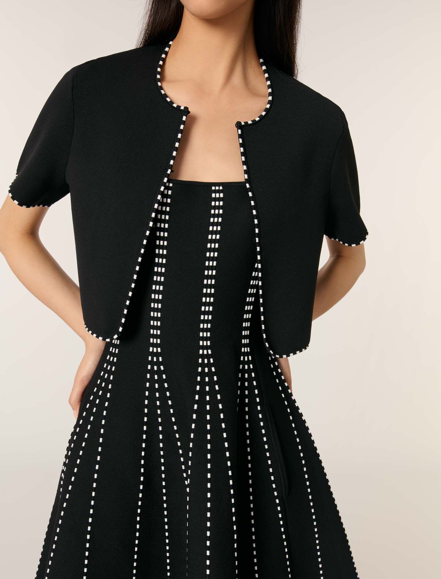 Illusion effect patterned dress Blue For Women | Maje