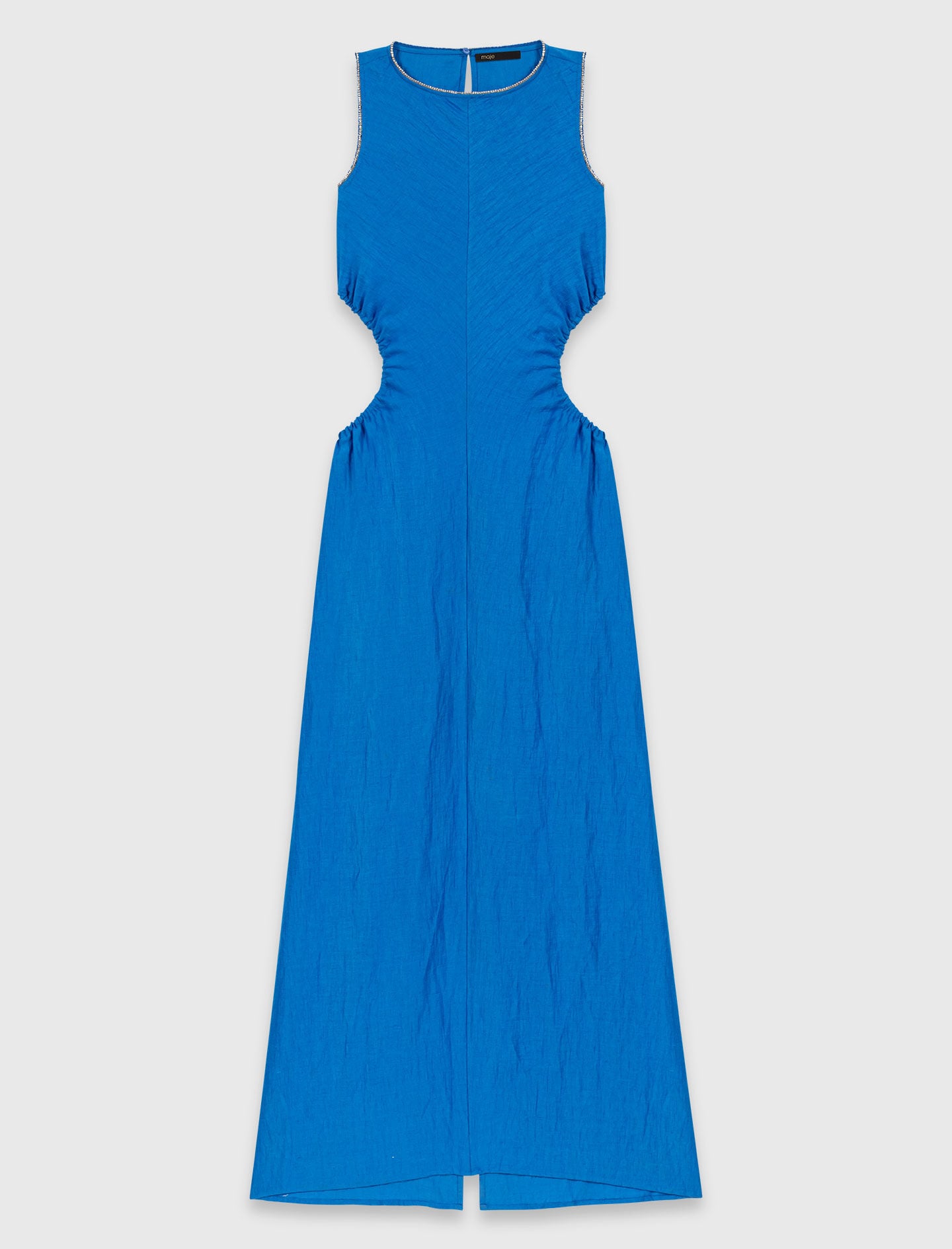 Backless Linen-Blend Midi Dress 7