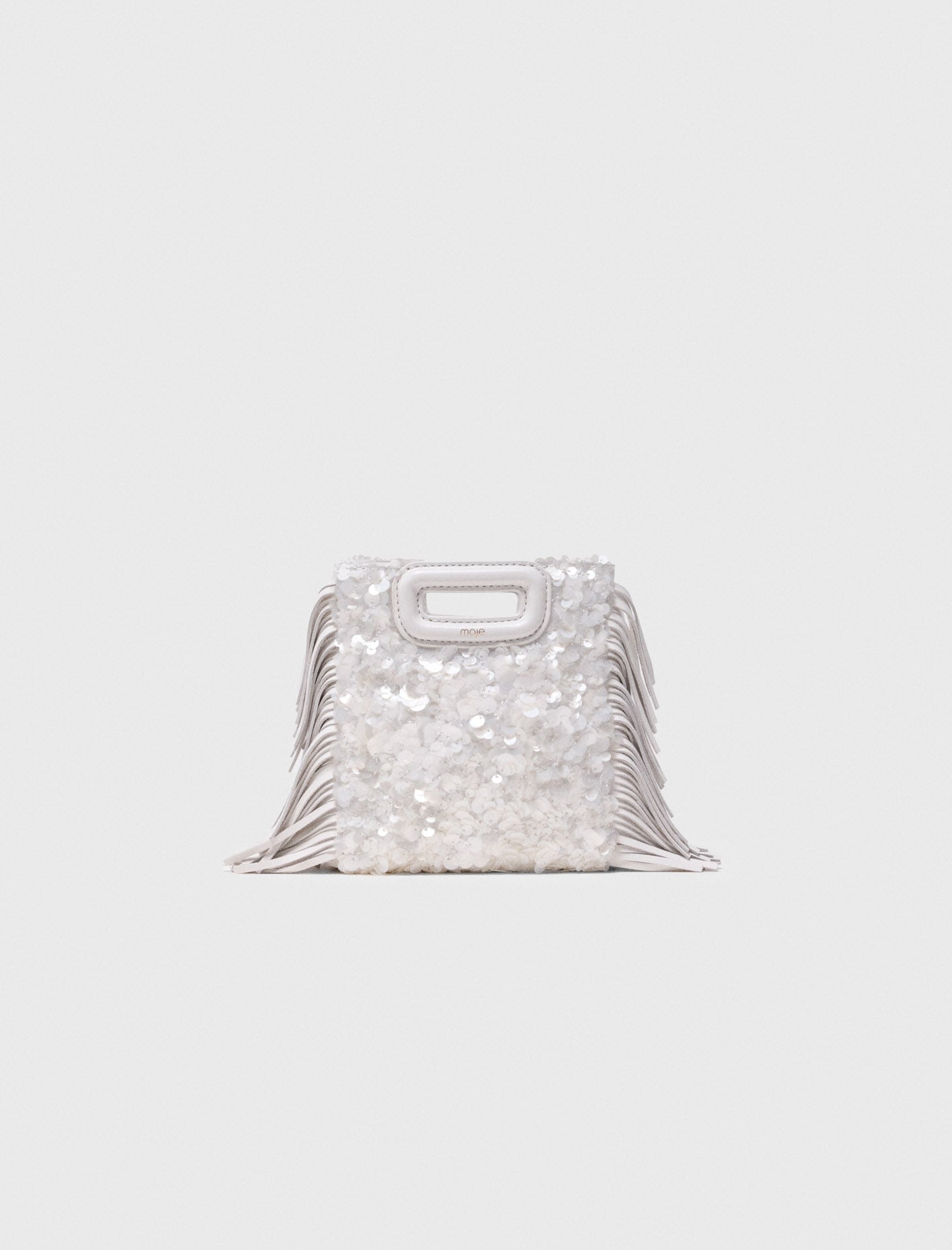 Sequinned M mini bag 7