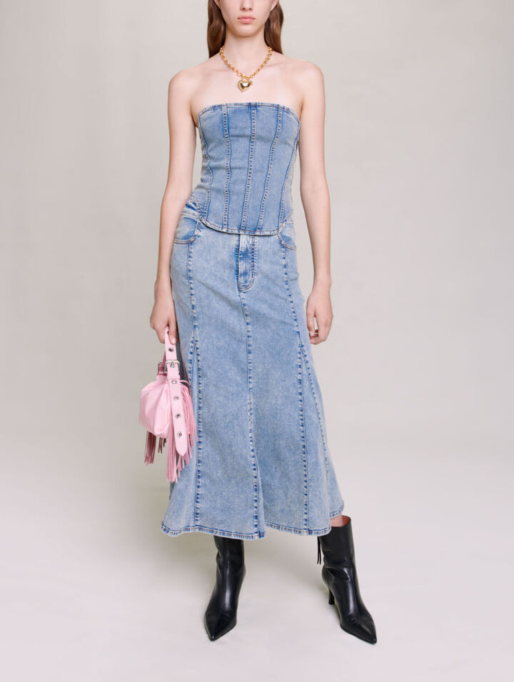 Denim bustier