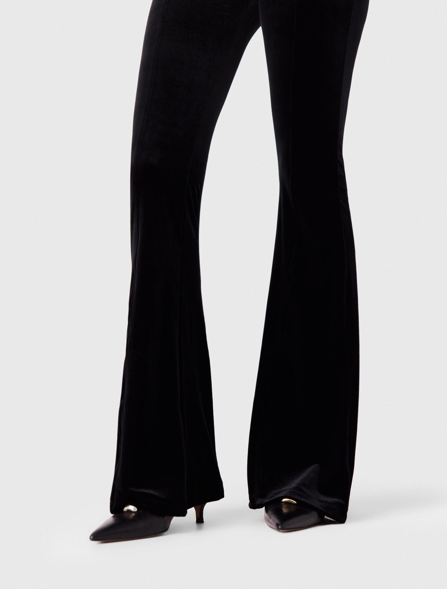 Stretch velour trousers