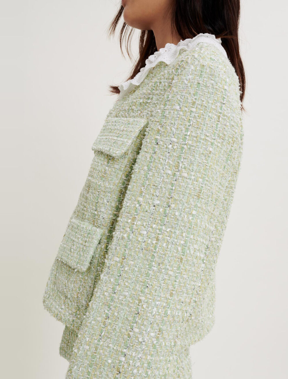 ジャケット・アウター mideal spring tweed over jacket GREEN 25583_216996c359-original.jpg