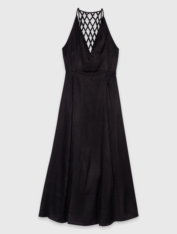 Flowy maxi dress with braided back