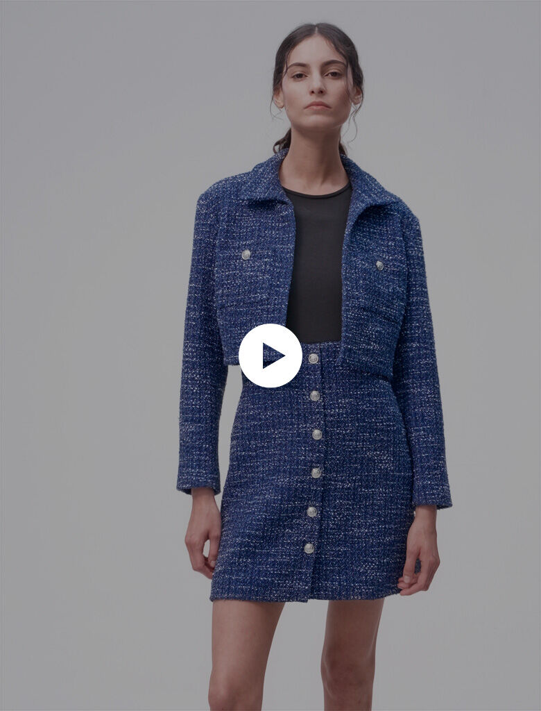 2 in 1 tweed dress Short dresses Maje