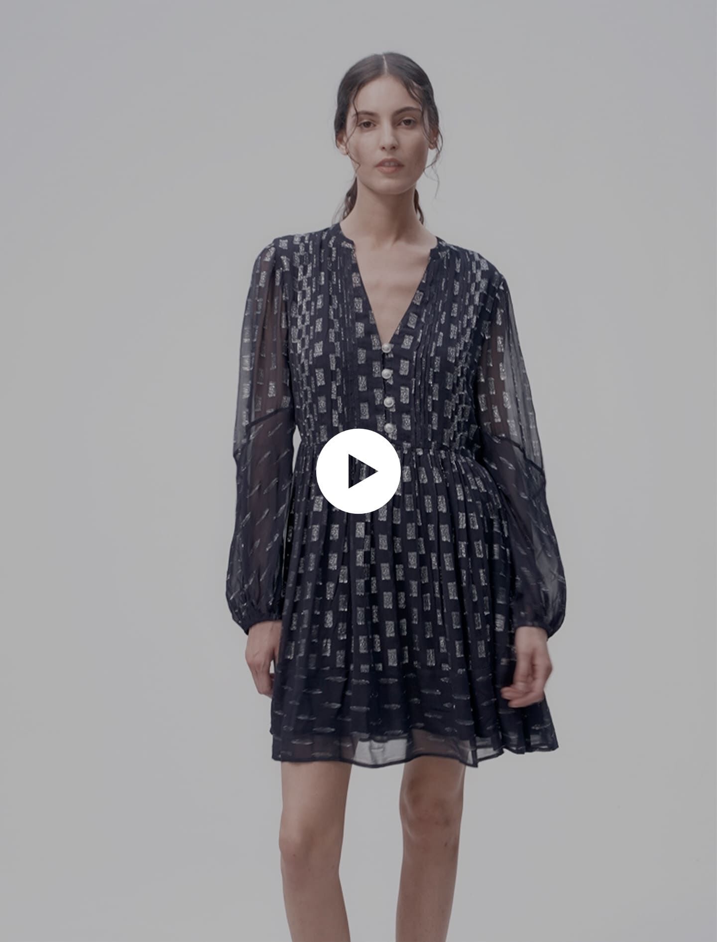 Maje printed dress with pleated skirt new arrivals
