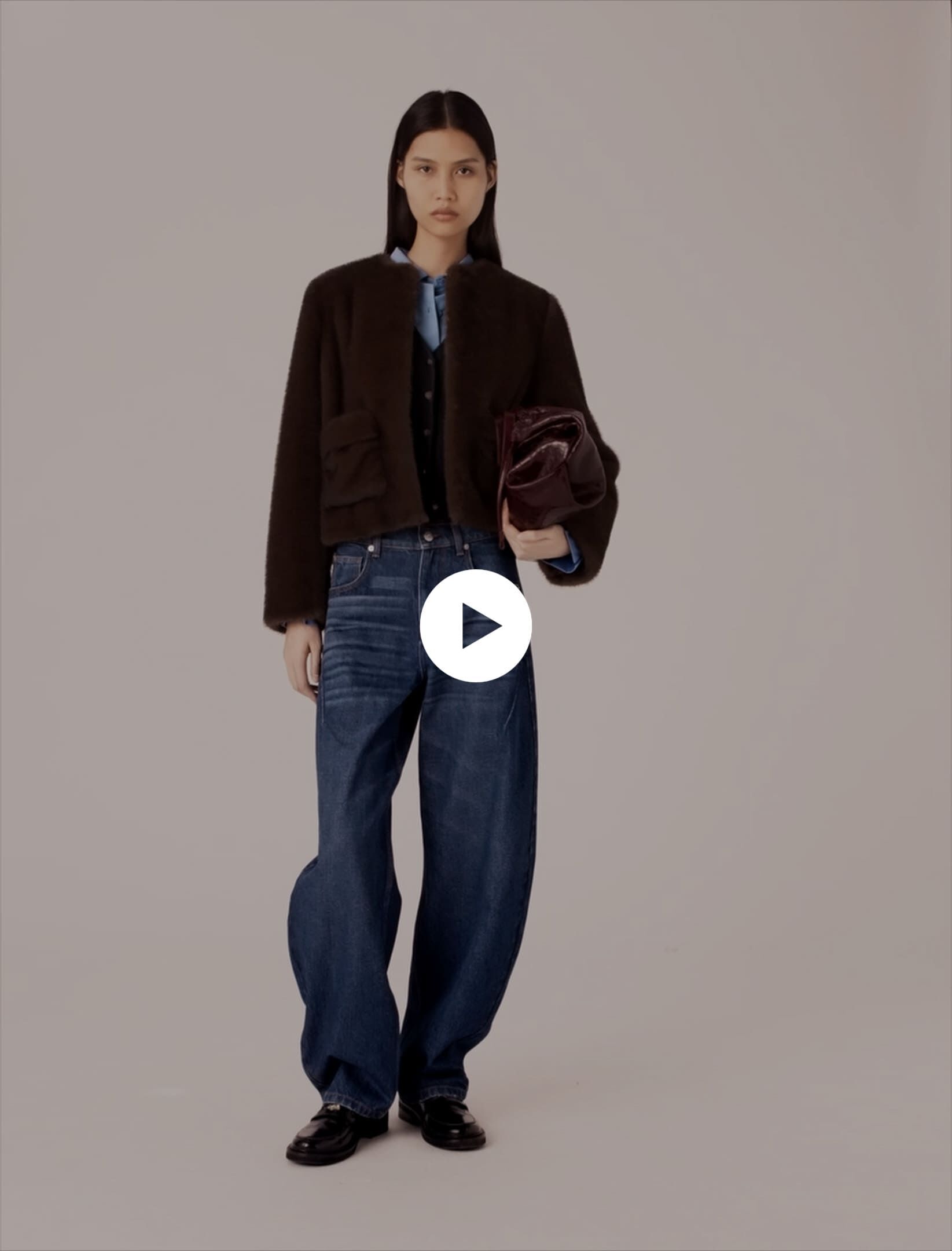 コート fub felted coat brown 6y Short faux fur coat Brown for Women | Maje