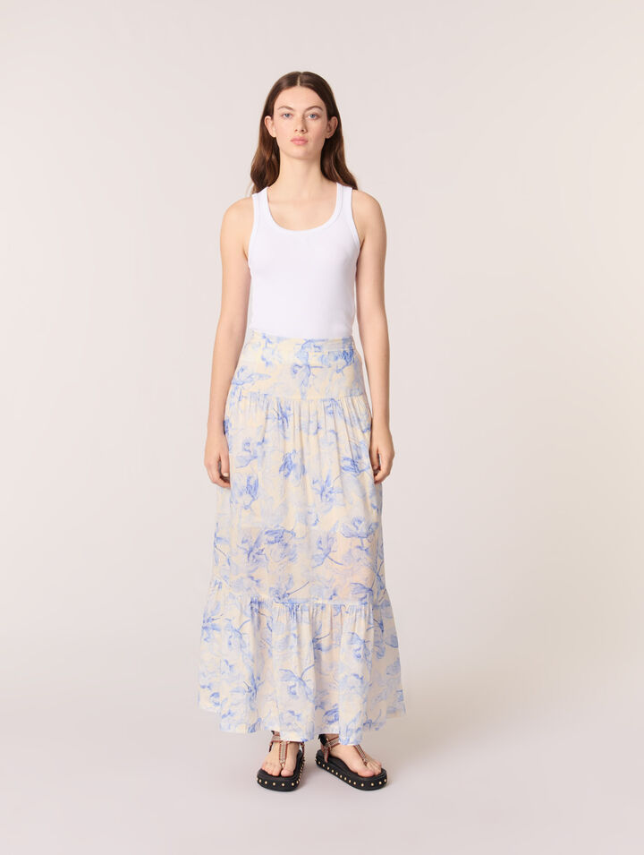 Floral maxi skirt
